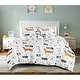 preview thumbnail 1 of 3, White Dog Prints Reversible Kids Quilt Coverlet Bedspread Bedding Set Full - Queen
