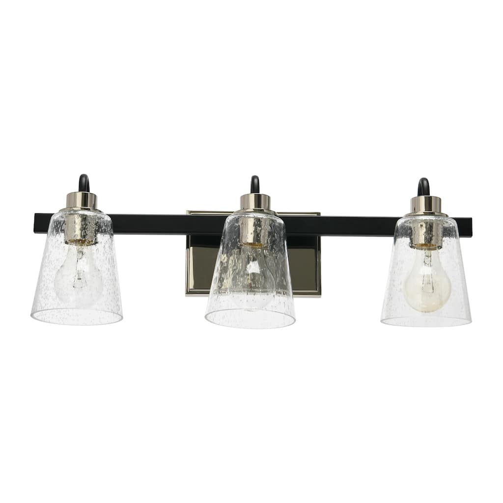 Robert Stevenson Lighting Jameson - Metal Seedy Glass Vanity Light