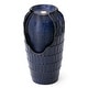preview thumbnail 104 of 150, Glitzhome Oversized LED Lighted Ceramic Pot Floor Fountains for Outdoor Garden