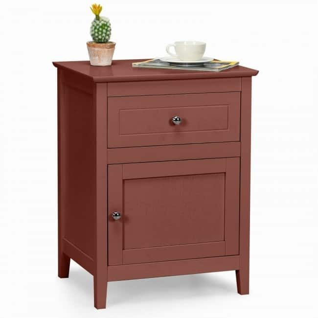 Beechwood Nightstand Accent End Table - 19" x 15" x 25" (L×W×H)