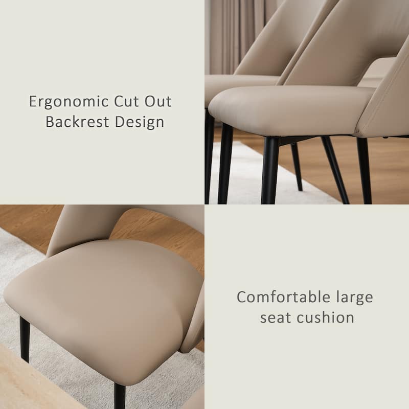 Mid-Century Modern Dining Chairs Set of 2, Upholstered Side Chairs