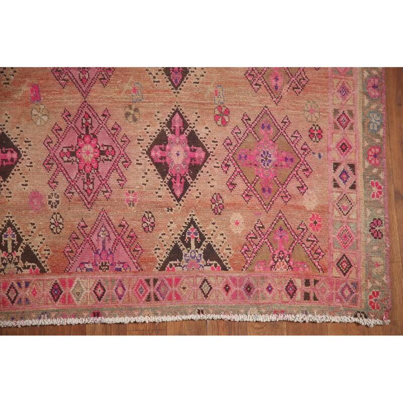 Hand Knotted Oriental 100% Wool Carpet Traditional All-Over Oranges & Rust Sirjan Area Rug - 5' 10'' X 4' 3''