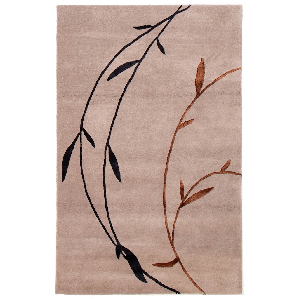 ECARPETGALLERY Hand Tufted Timeless Grey Viscose, Wool Rug - 5'0 x 7'11