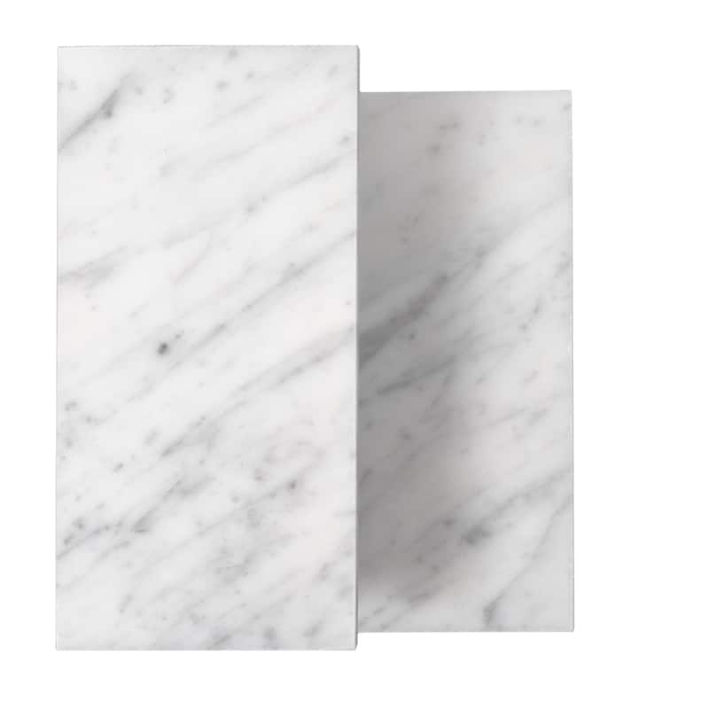 Apollo tile 3 x 6 Grandis Honed White Bianco Carrara Marble Tile (5 sq ft/case) - 40 Pack