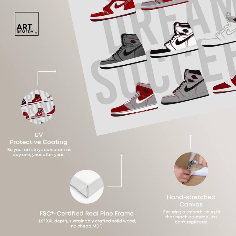 Ambition Grind Sneakers Canvas by Art Remedy, Gallery Wrapped