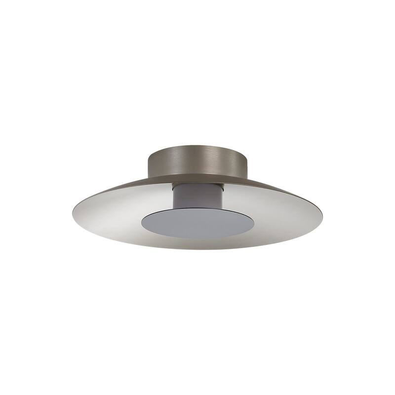 Golden Lighting 6400-FM12 SAN Luma 12" Wide Semi-flush Ceiling Fixture - Sand Nickel / Graphite