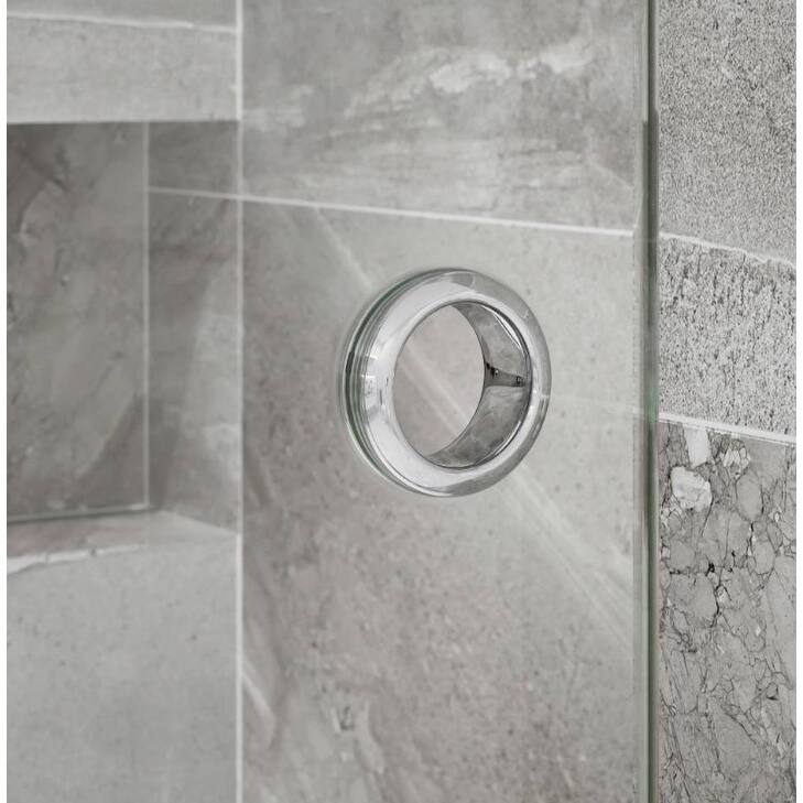 Seawin Crystal 56 - 60 x 78 inches Frameless Sliding Shower Door 3/8 in. (10 mm) Clear Tempered Glass with NanoShield Coating
