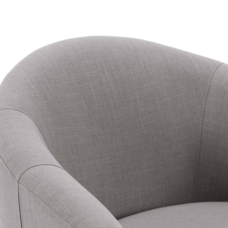 Set of 2 Modern Upholstered Swivel Barrel Chair Living Room Accent Chair