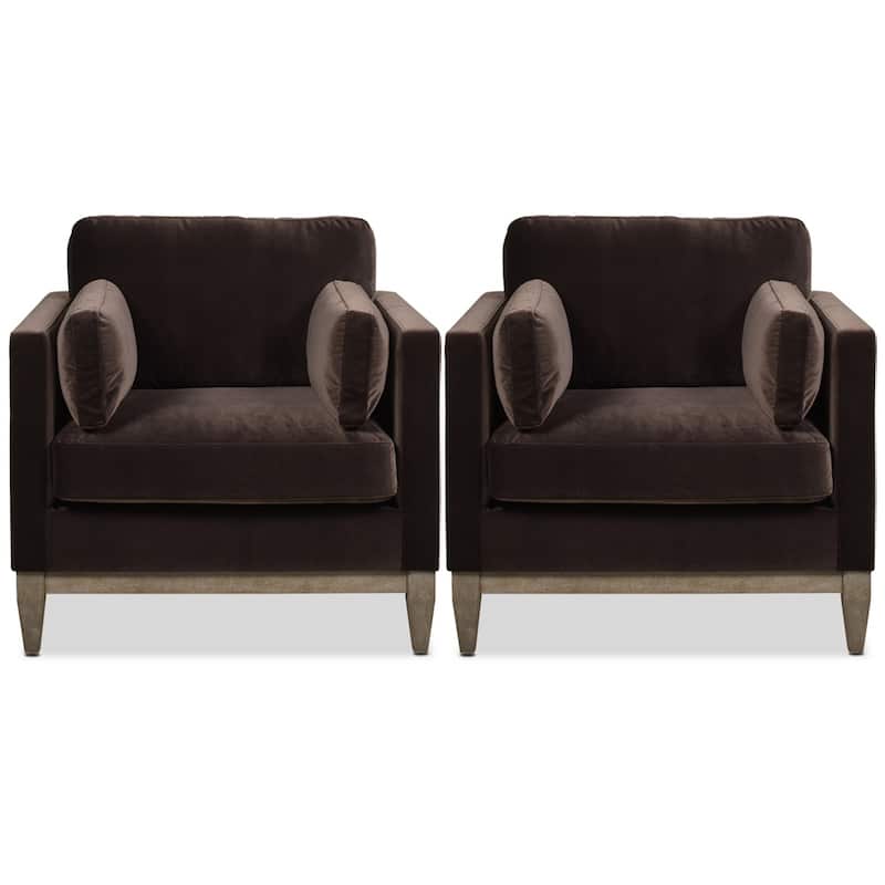 Knox 36" Modern Farmhouse Loose Pillow-Back Arm Chair