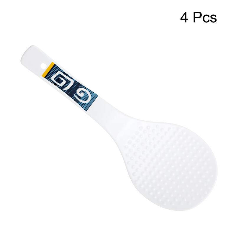 Rice Paddle Ceramic, White Set of 4 Rice Spatula for Rice, Mashed Potato, Cheese