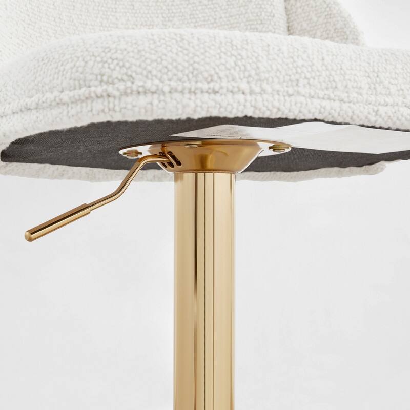 Spruce & Spring Joseph Modern Adjustable Swivel Counter Bar Stools with Back and Arched Footrest