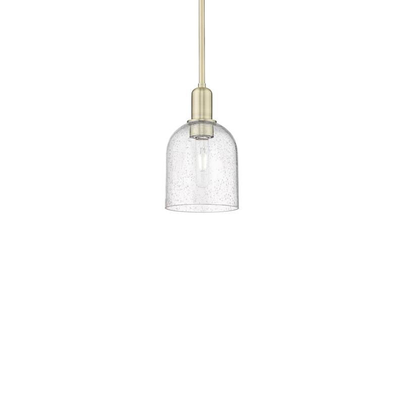 Innovations Lighting 716-1S-11-6 Bella Pendant Bella 6" Wide Mini - Antique Brass / Seedy