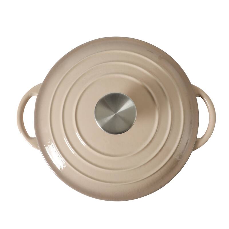 Gibson Home 2.65 Qt Enameled Cast Iron Dutch Oven Pot with Lid - Round, Ideal for Bread Baking & Stews