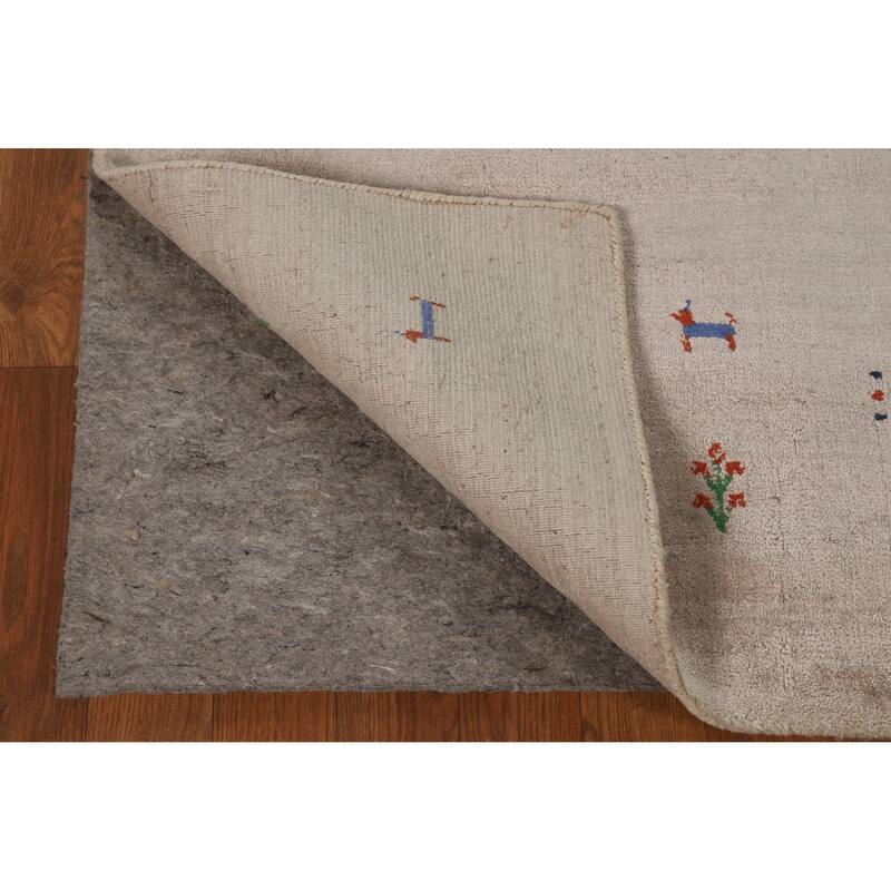 Tribal Gabbeh Indian Foyer Rug Handmade Silk Carpet - 3'0"x 5'0"