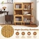 preview thumbnail 6 of 7, Gymax Bamboo Cabinet Narrow Kitchen Storage Cabinet w/ Open