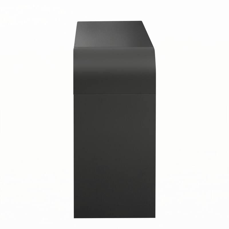 Modern Console Table with 2 Storage Drawers(Black)