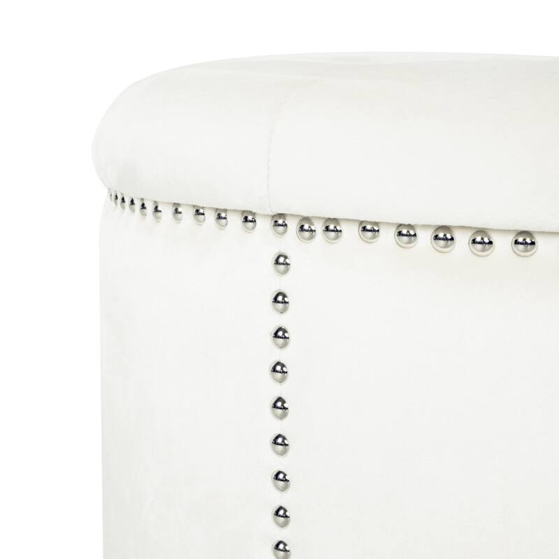 Zahra Velvet Tufted Ottoman by Christopher Knight Home
