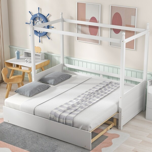 【レビューで送料無料】 Platform Pull-out or Daybed Canopy Size Twin Bed Bath Bed - ヘアアクセサリー