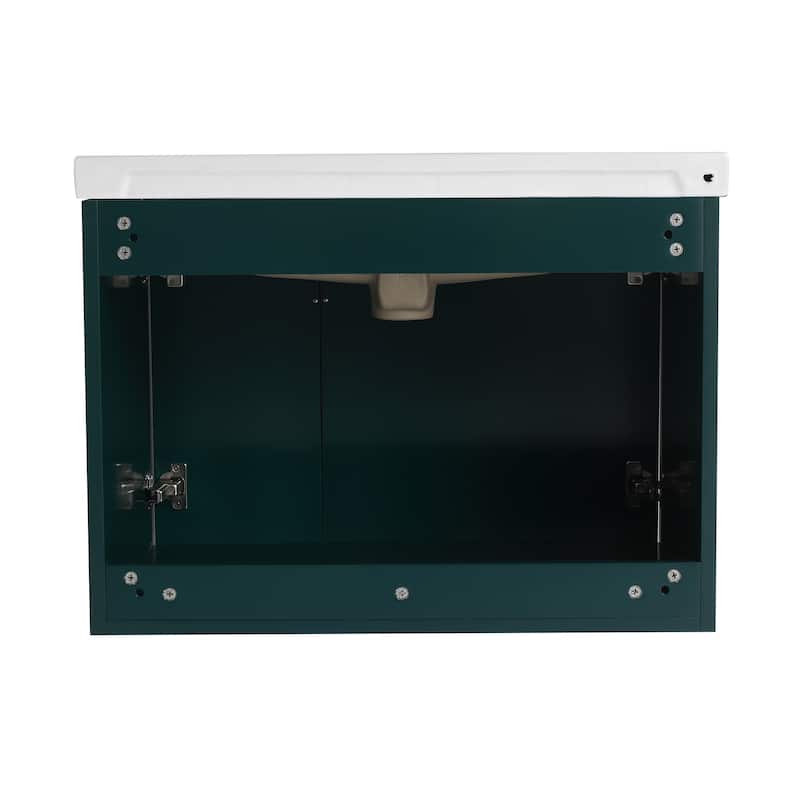 Bathroom Vanity With Sink In 24/28 Inch, Floating Bathroom Vanity With Soft Close Door