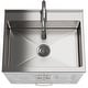 preview thumbnail 14 of 19, WYNDENHALL Bakersfield Transitional Laundry Cabinet with Faucet and Stainless Steel Sink