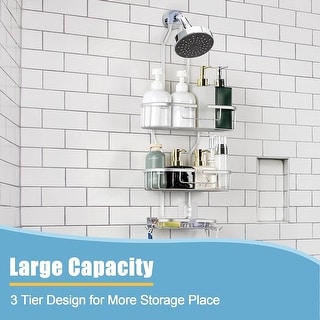 Bath Bliss 4 Tier Tension Corner Shower Organizer Caddy in Matte Black -  5.91 x 5.91 x 48-101 - On Sale - Bed Bath & Beyond - 32759784