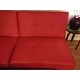 Abbyson Aspen Red Bonded Leather Foldable Futon Sleeper Sofa