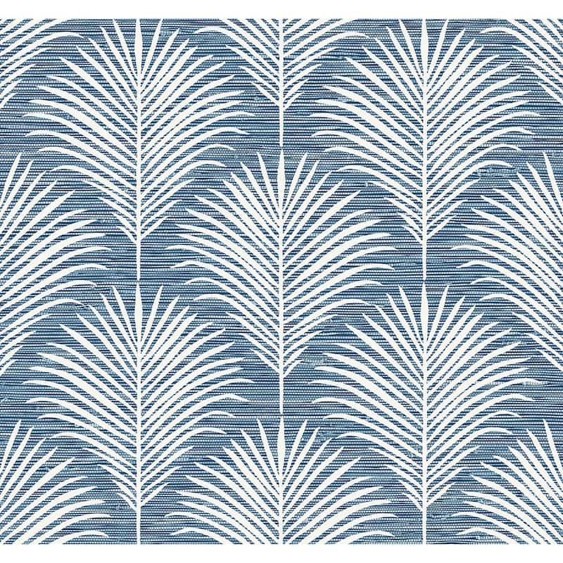 NextWall Grassland Palm Peel and Stick Wallpaper - 27 in. W x 18 ft. L - Blue Lagoon