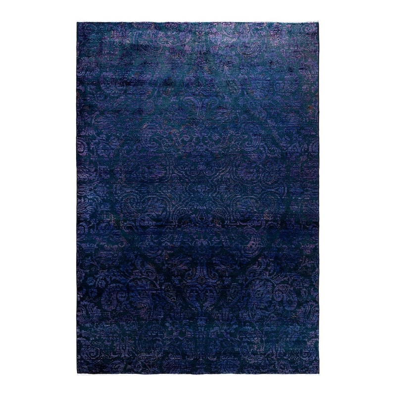 Contemporary Overdyed Wool Hand Knotted Area Rug - 6' 2" x 8' 10"