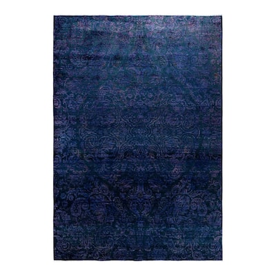 Contemporary Overdyed Wool Hand Knotted Area Rug - 6' 2" x 8' 10"