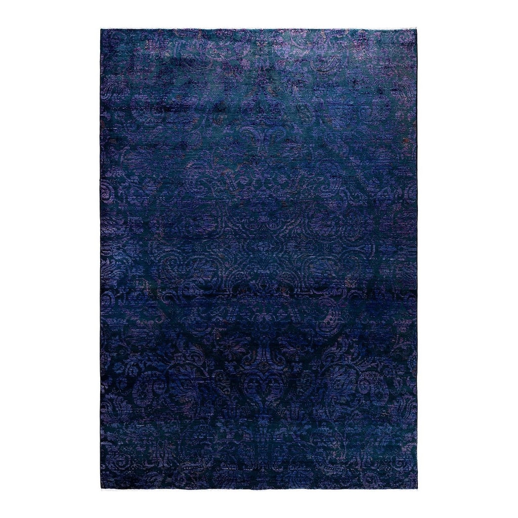 Contemporary Overdyed Wool Hand Knotted Area Rug - 6' 2" x 8' 10"