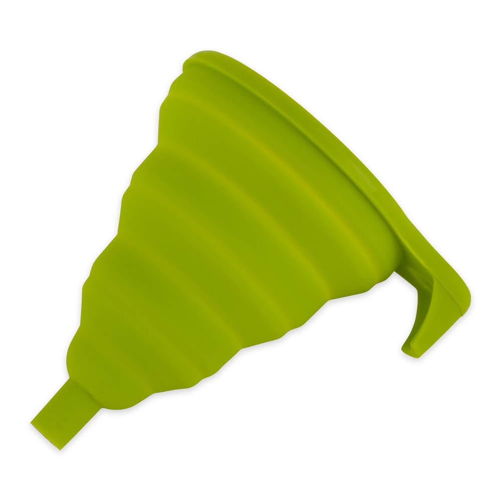 https://ak1.ostkcdn.com/images/products/is/images/direct/8da6cf869ec17f8472d0837316778375a4cc2e2f/Silicone-Funnel---Collapsible---Green.jpg