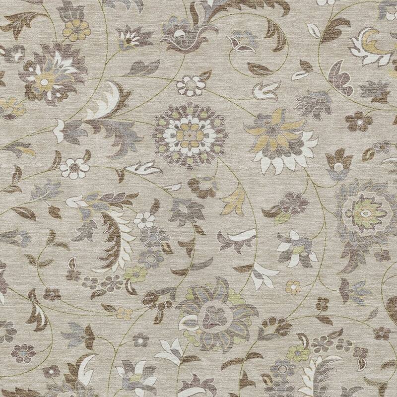 HomeRoots Floral Transitional Rectangle Outdoor Rug