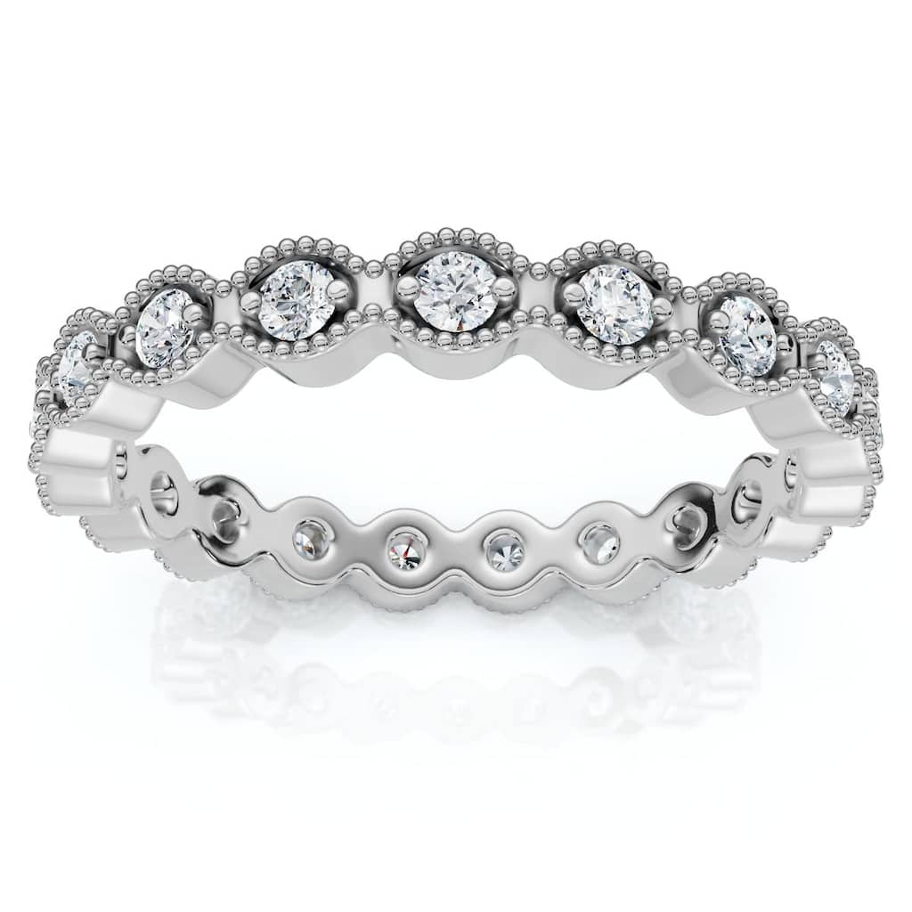 Bliss Diamond 1/3Ct Diamond Aria Eternity Wedding Ring Gold Lab Grown