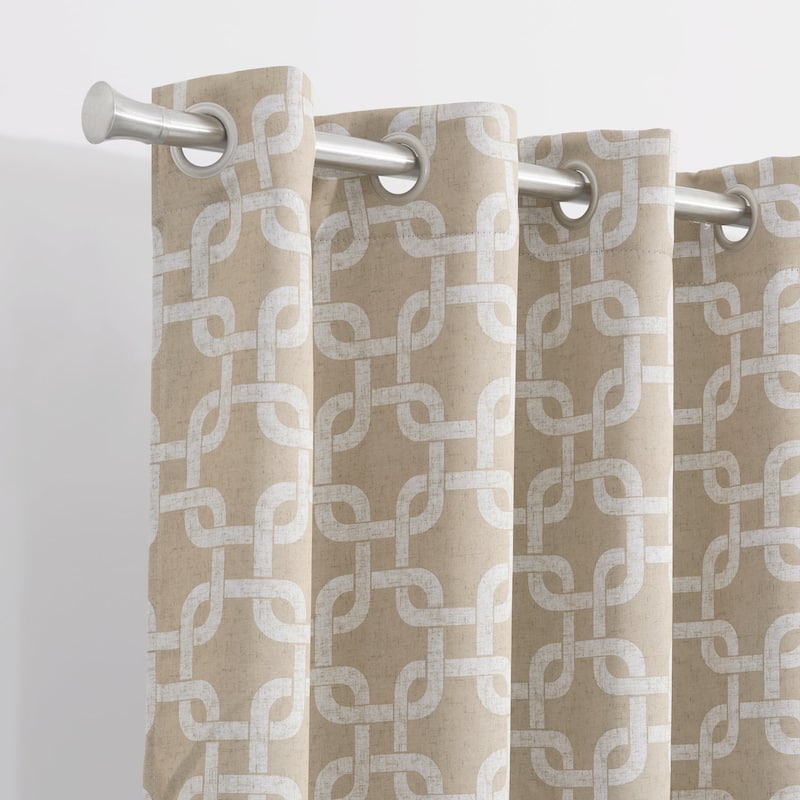 Dainty Home Interlock Blackout Thermal Insulated Grommet Single Panel Extra Wide Curtains - 54" x 84"