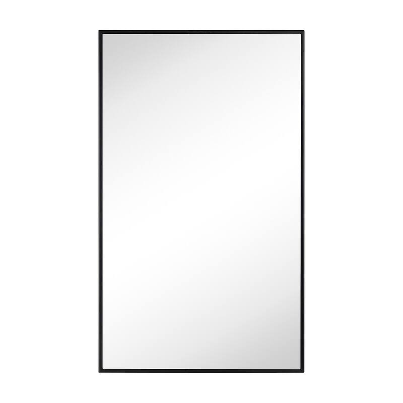 TEHOME Velin Recessed and Surface Mount Bathroom Medicine Cabinet with Mirror Square Cornered Metal Framed Rounded Rectangle