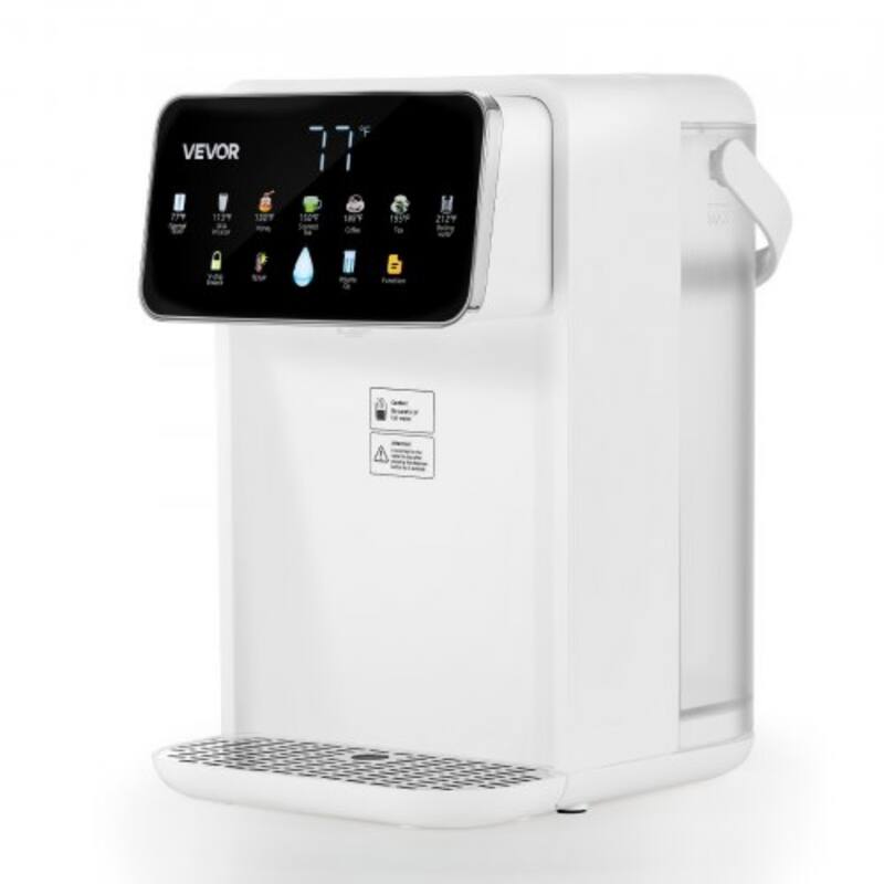 White ABS Stainless Steel 118oz Touchscreen Instant Hot Water Dispenser - 9.45 x 8.03 x 11.81 inch