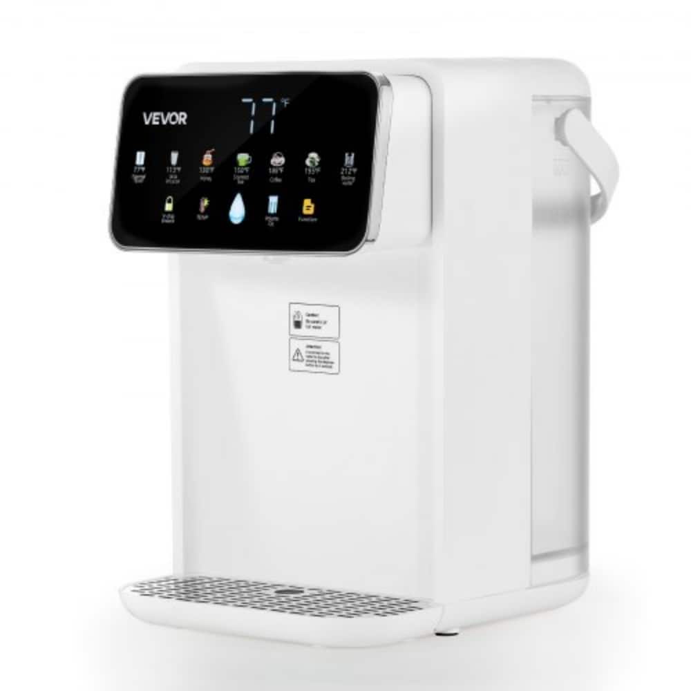 White ABS Stainless Steel 118oz Touchscreen Instant Hot Water Dispenser - 9.45 x 8.03 x 11.81 inch