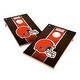 preview thumbnail 1 of 4, Vintage Cleveland Browns NFL 2x4 Tailgate Cornhole Boards Include Carrying Case