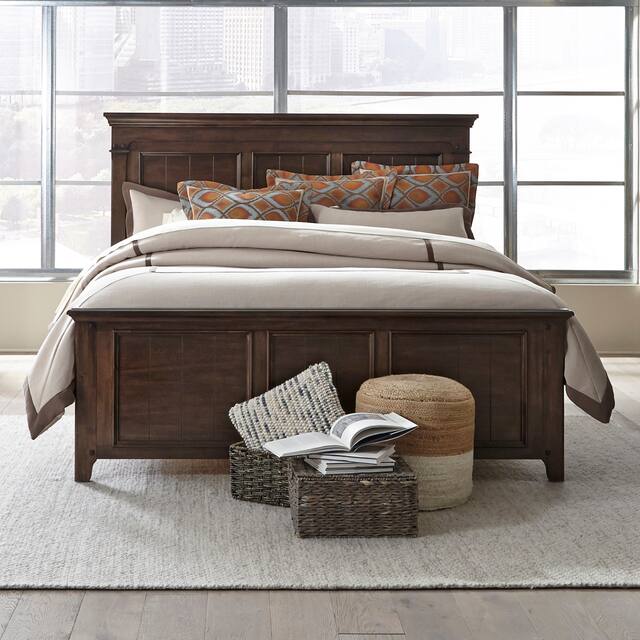 Copper Grove Saddlebrook Tobacco Queen Panel Bed