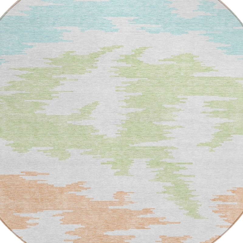 HomeRoots Abstract Transitional Rectangle Outdoor Rug