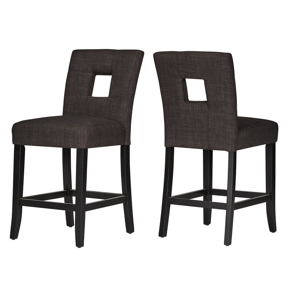 Mendoza Keyhole Counter Height Back Stool (Set of 2) by iNSPIRE Q Bold