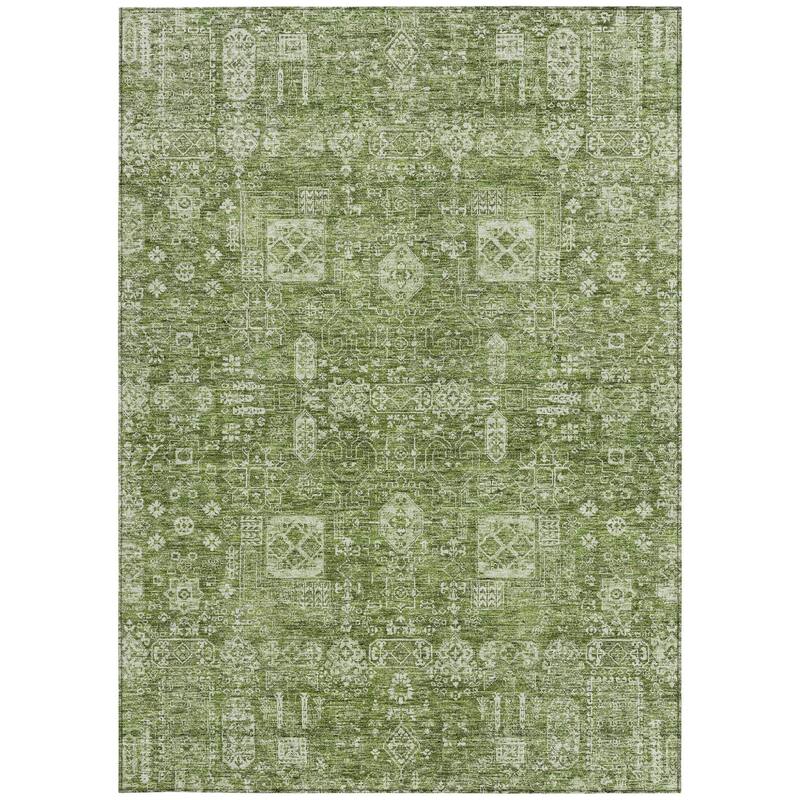 HomeRoots Oriental Transitional Rectangle Outdoor Rug