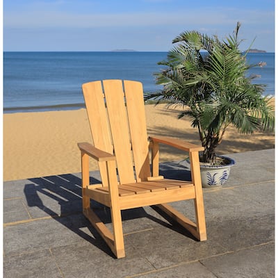 SAFAVIEH Couture Oney Brazilian Teak Adirondack Chair - 28.8" W x 37.6" D x 39.6" H - 29W x 38D x 40H