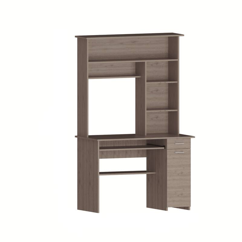 2 Drawer and 7 Shelf Computer Desk with Hutch