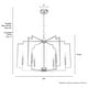 preview thumbnail 4 of 10, Hunter Zoanne 6-Light Modern Geometric Chandelier - Entry, Dining Room - Contemporary, Transitional