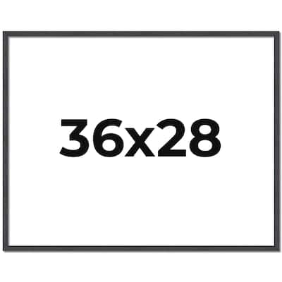 36x28 Frame Brown Solid Wood Picture Frame - Complete Modern Photo