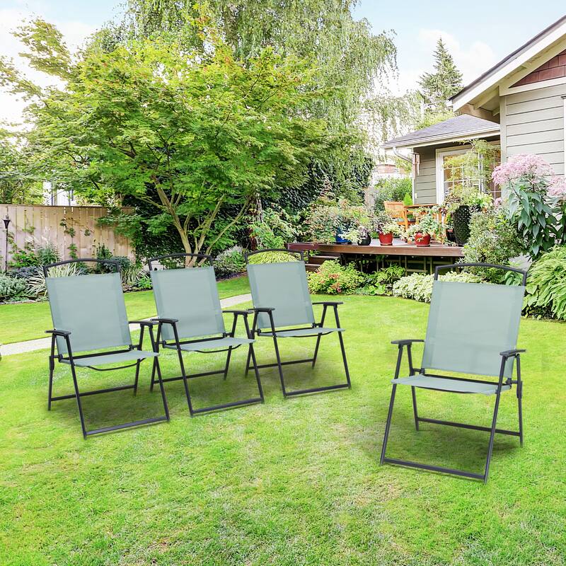 VredHom Outdoor 4-Piece Patio Dining Folding Chairs