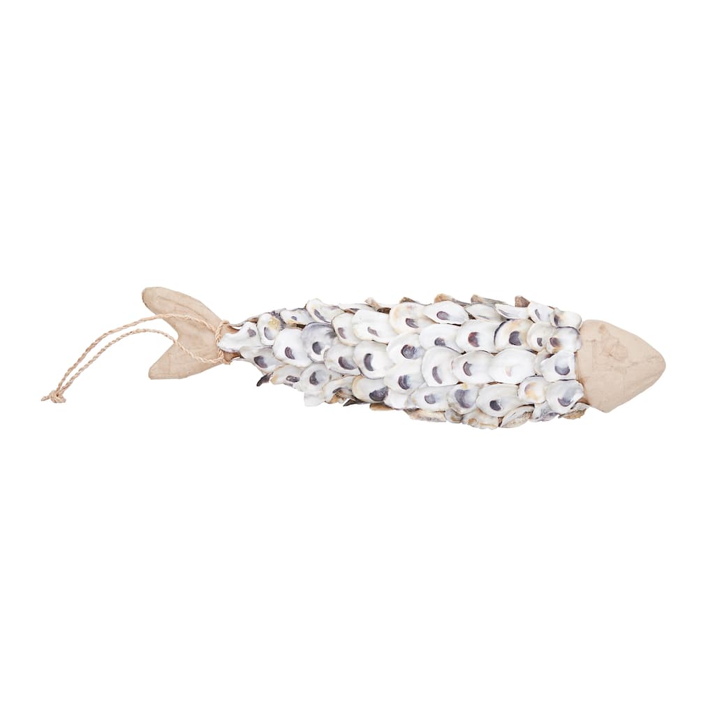 Large Hanging Fish Decor With Oyster Scales