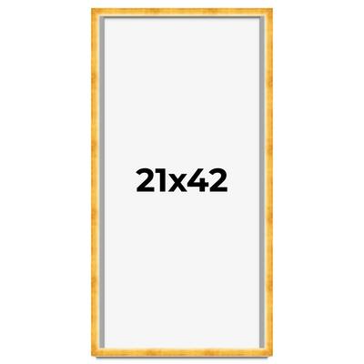 21x42 Shadow Box Frame Gold | 1.625 Inches Deep Real Wood Traditional