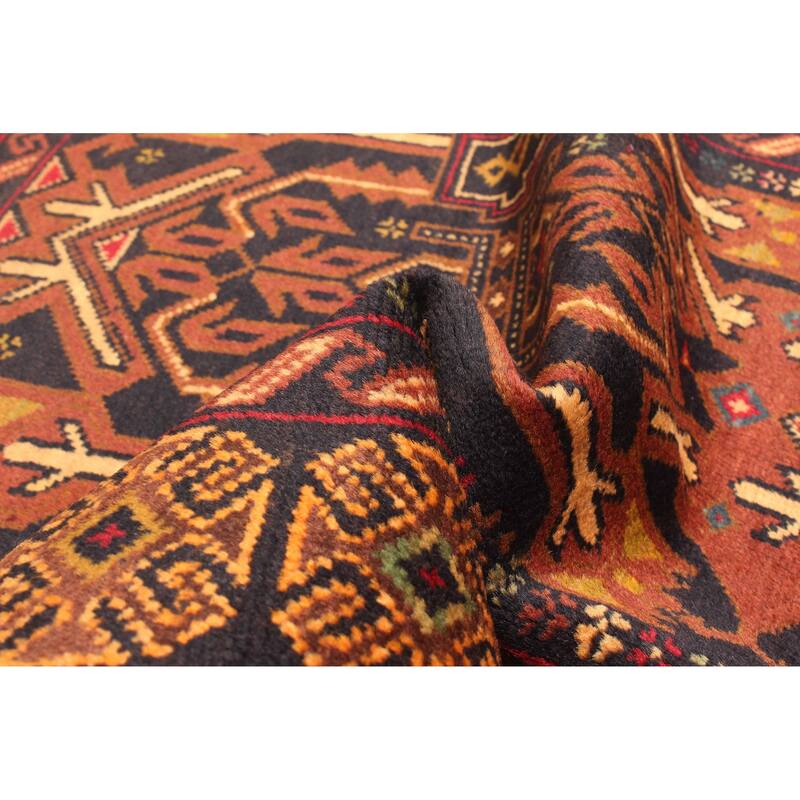 ECARPETGALLERY Hand-knotted Teimani Dark Brown Wool Rug - 2'9 x 4'5